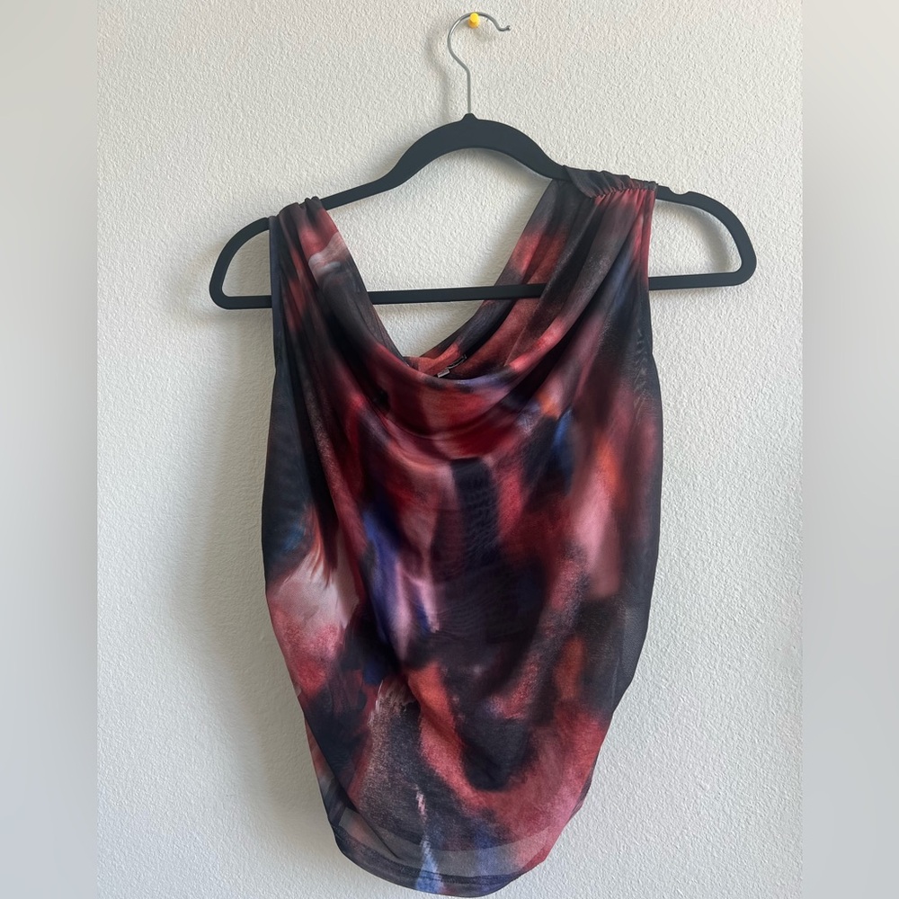 Fashion Nova Red and Black Top